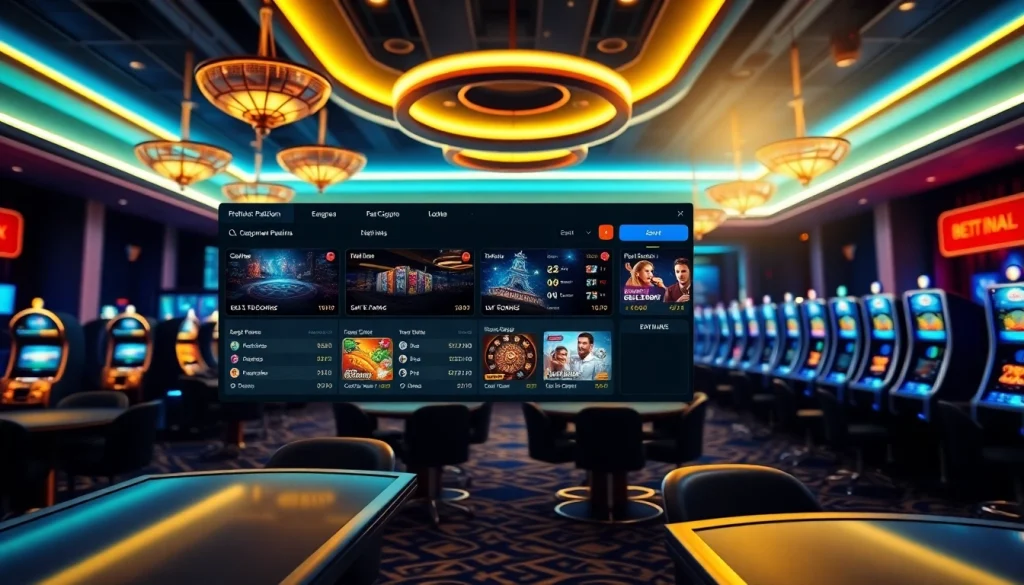 Engaging depiction of Nhà cái BIGBET88 online betting experience with vibrant casino elements.