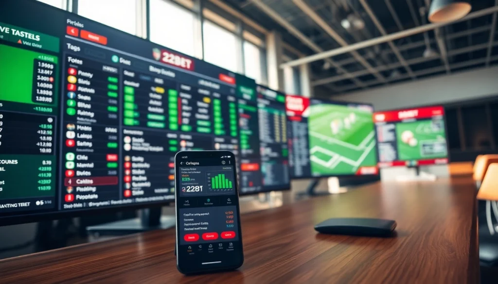 Betting interface and app demonstration from https://22bet.tax/ highlighting vibrant live match options.