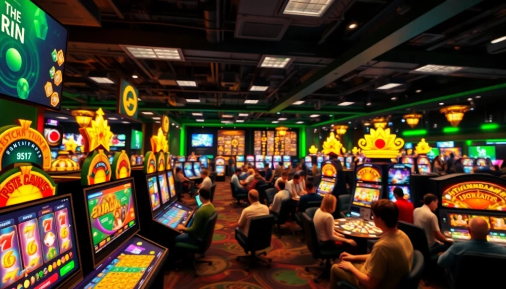 Interactive VNQ8 gaming platform interface displaying betting options and lively casino environment.