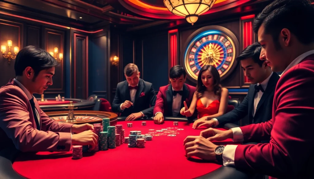 Experience the thrill of high-stakes poker at https://bigbet88.cloud/, where players engage in intense gameplay surrounded by luxury.
