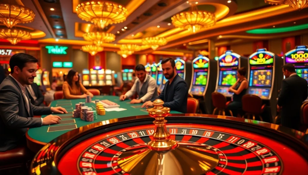 Experience the thrill of gambling at https://rr88.shopping/ with vibrant casino tables, poker chips, and slot machines.